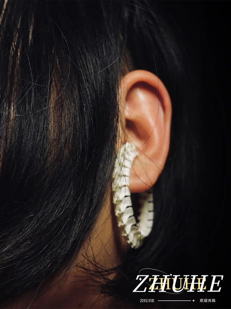 

Ювелирные изделия, змея, позвоночник, ухо, кость, зажим в стиле панк, медный сплав, женский карнавальный праздничный подарок