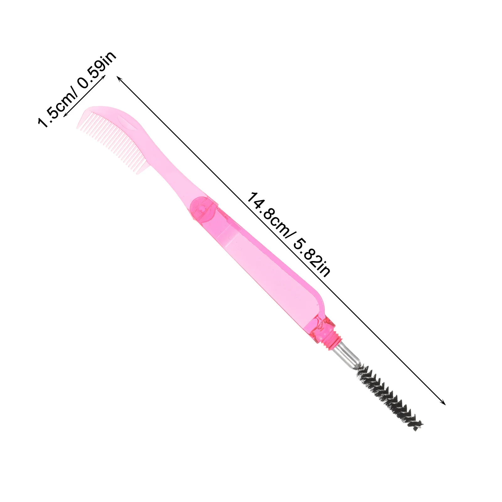 الأحمر طوي المزدوج رئيس رمش مشط 2in1 فرشاة ماسكارا فاصل الحاجب الاستمالة ماكياج الجمال أداة رمش فرشاة أمشاط