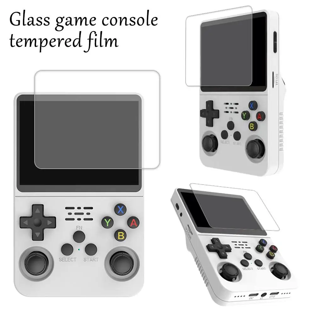 For R36S Open Source Arcade Game Console Tempered Film Game Screen Handheld Film Glass Console R36s High-definition A5Q9