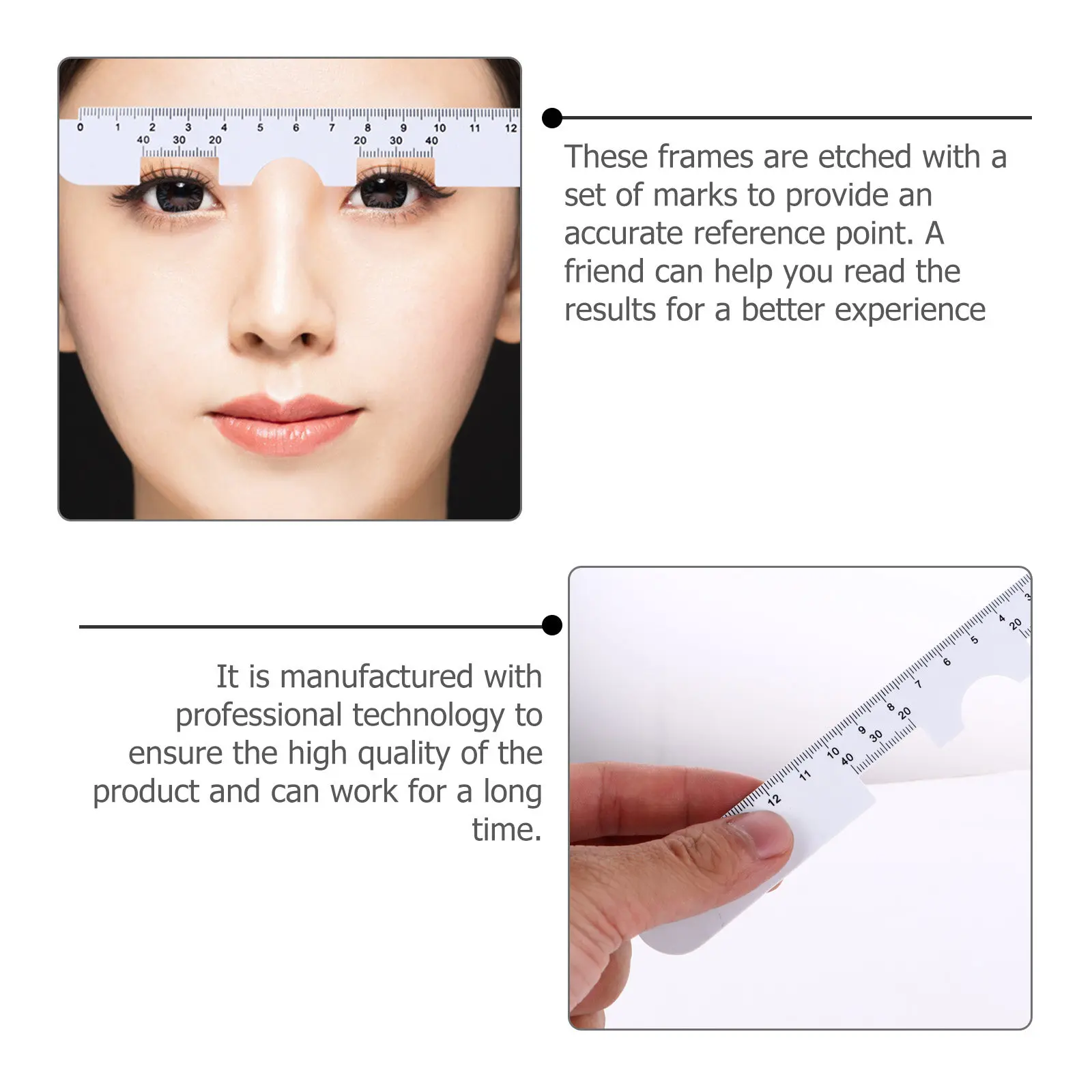 6Pcs Plastic Pd Ruler Pupil Distance Meter Optical Measurement Tool Flexible Eye Ophthalmic Instrument Pd Ruler