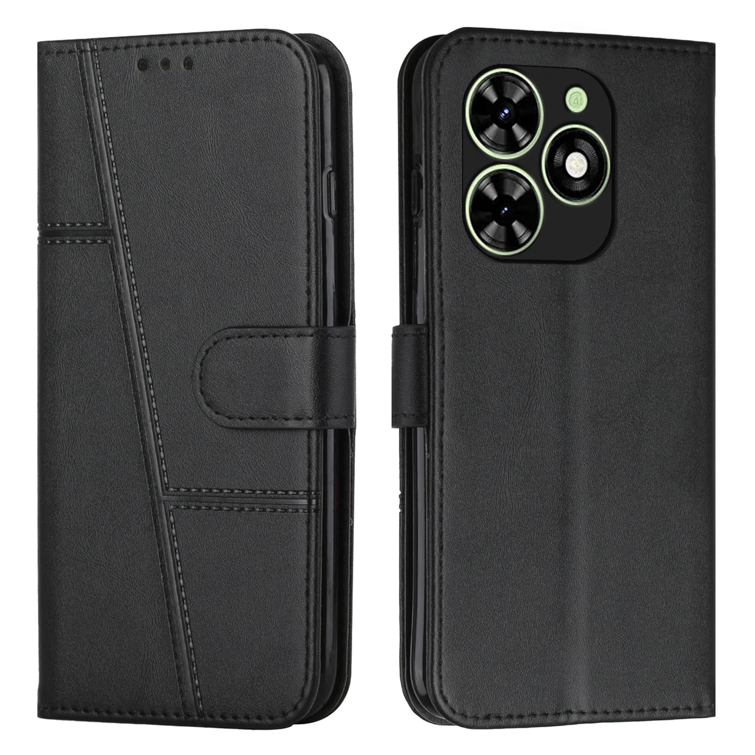 Leather Phone Wallet Case Book For Infinix Hot 50i 40i 30i Note 50 40 30 Pro 5G Smart 9 8,Tecno Spark 30C 20C 10C 10 Go Cover - view 2