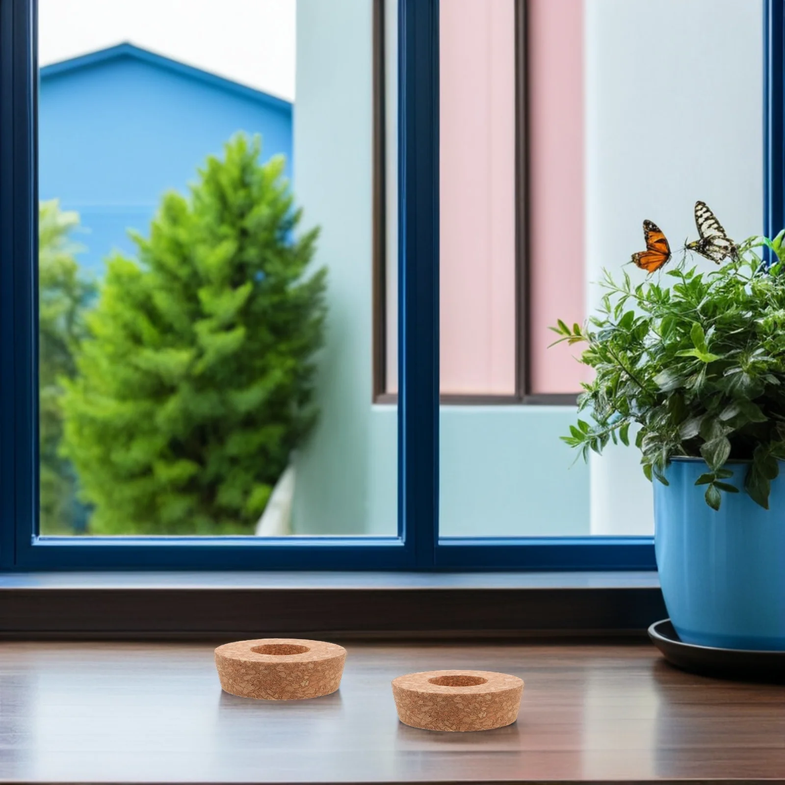 

10Pcs Planter Cork Stoppers Hydroponic Glass Vase Corks 6.5cm Center Hole Cork Lids Replacement for Water Propagation