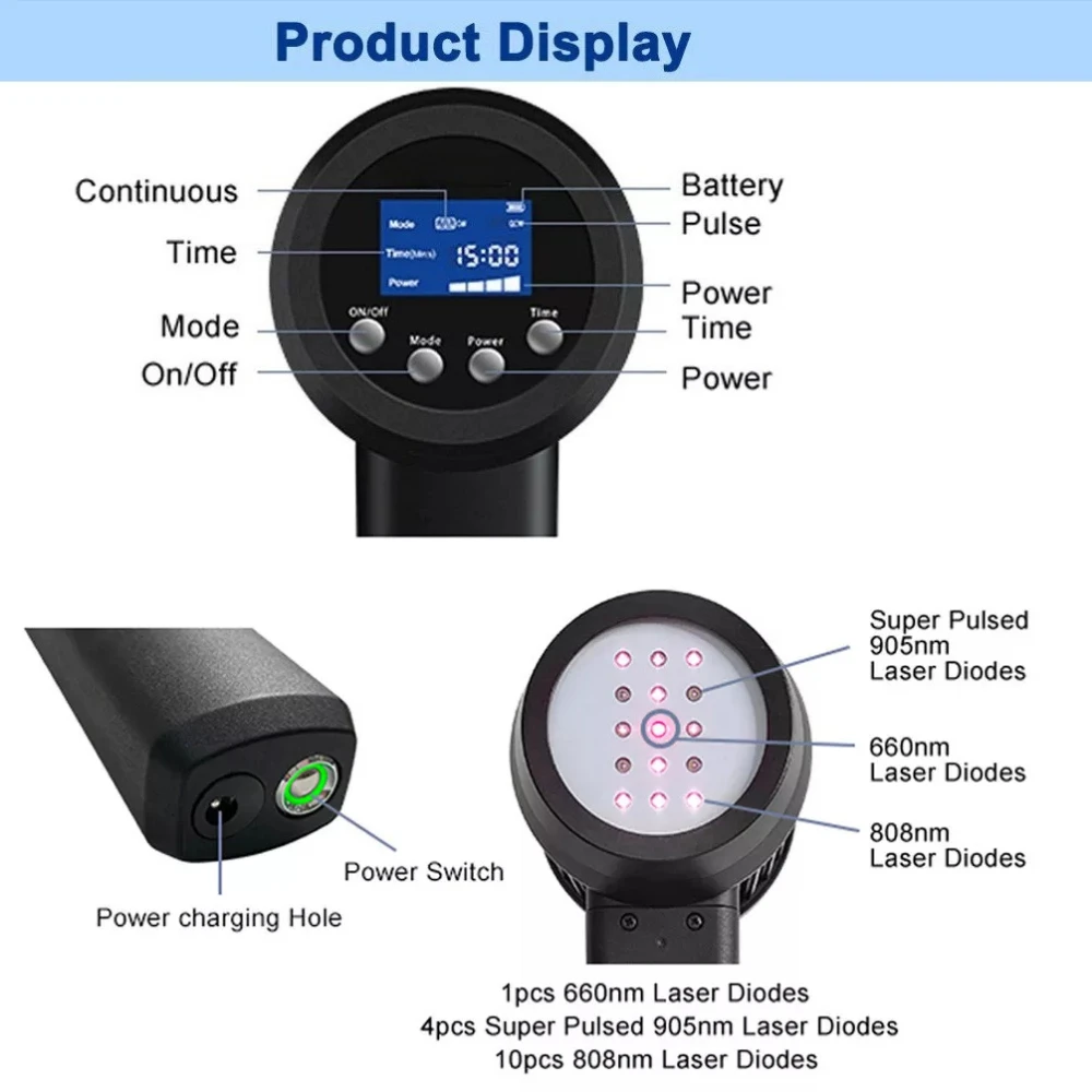 Frovab 65 واط 905nm جهاز العلاج بالليزر النبضي الفائق LLLT التهاب المفاصل الإغاثة الأنسجة العميقة إصلاح آلة العلاج الطبيعي #4