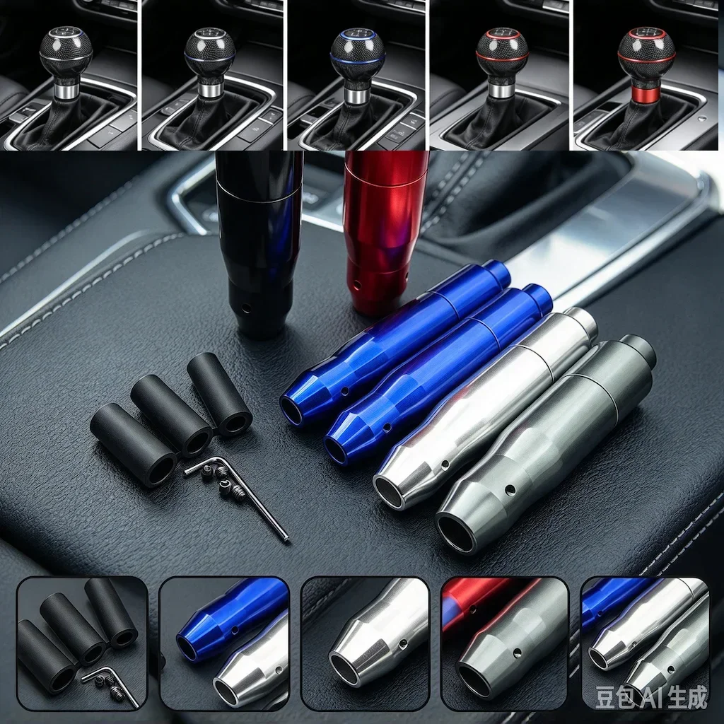 5 Colors Car AT Aluminum Gear Shift Knob Lever Shifter Stick Manual Gear Head Lever Knobs Fit For Honda Toyota Nissan Mitsubishi