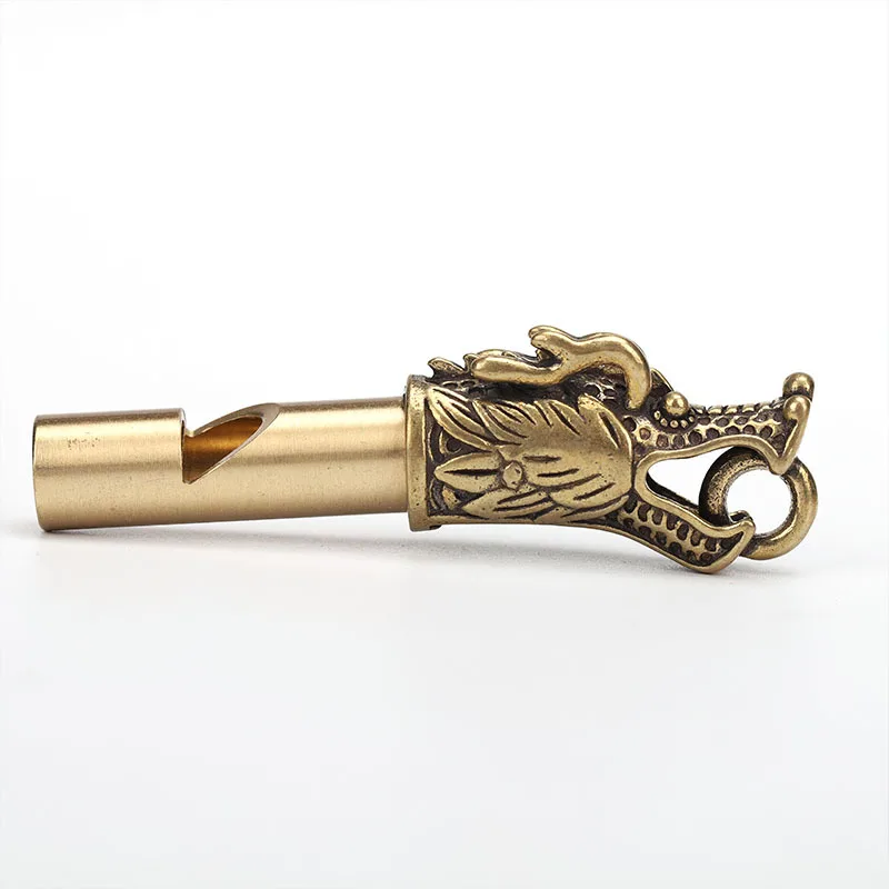 Brass Leading Whistle Outdoor Survival Referee Whistle Keychain Pendant Pure Copper Leading Whistle Metal Siren Whistle