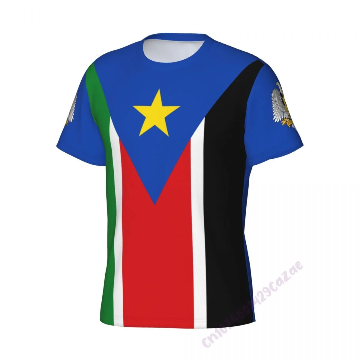 South Sudan Flag 3D T-shirt Men Running Sport Skinny Short Tee Shirt Male Gym Fitness Bodybuilding Workout Tops Clothing