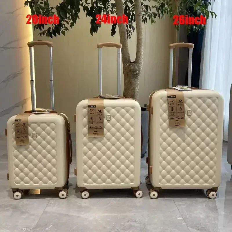 

Unisex Suitcase Password Trolley Case Extend Large Capacity Luggage Scratch Proof 20/24/26 Inch Boarding Travel Rolling Set