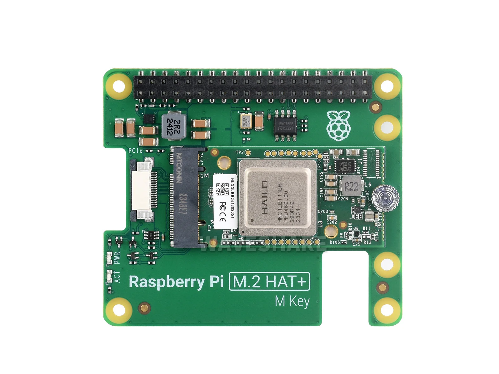 Zestaw Raspberry Pi AI, moduł przyspieszenia Hailo AI z czapką Raspberry Pi M.2, 13 topów mocy obliczeniowej, czapka Raspberry Pi 5