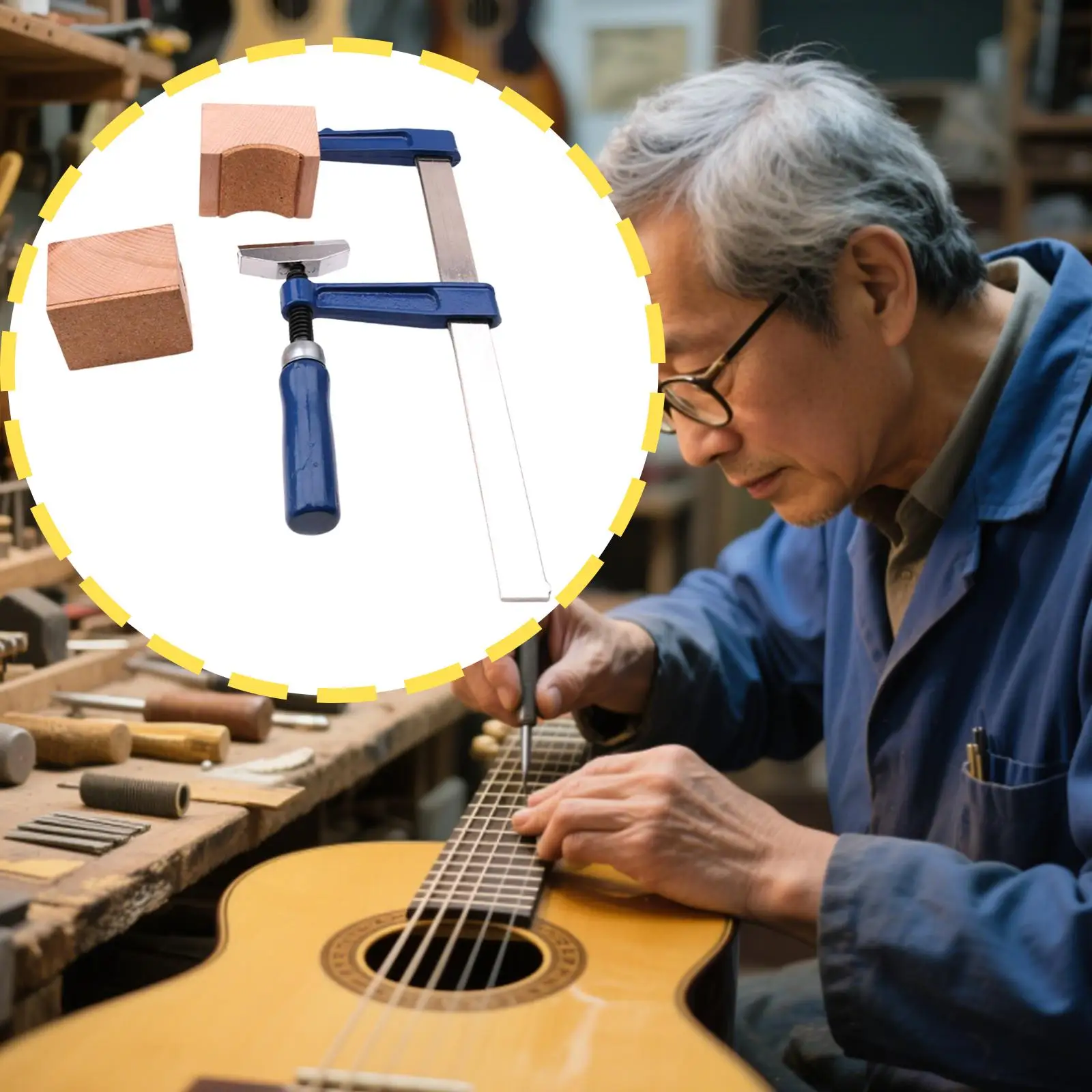 

Fret Press Hand Tool Repair Guitar Fret Wire Crimping Tool for Electric Bass