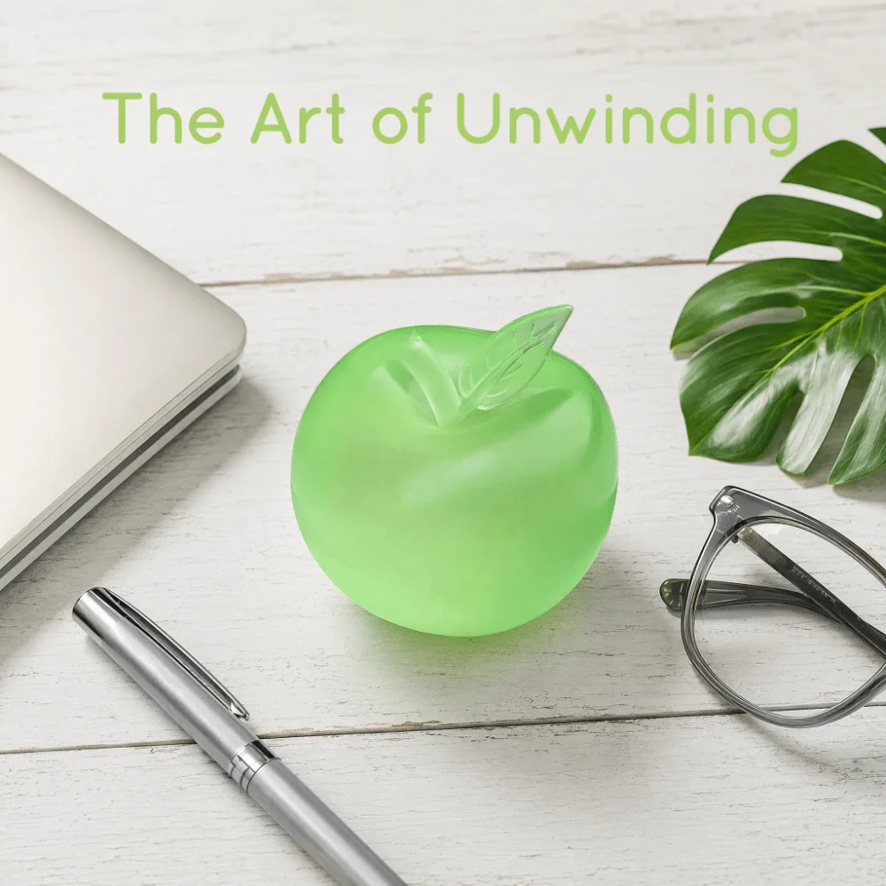 Apple Shape Stress Relief Anti-stress Non-Bounce Plasticity Squeeze Pass The Time Transparent Ball Sensory Fidget Adults