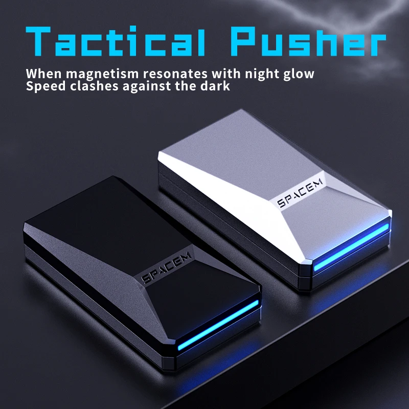 Glow Slide! Metal Anxiety Relief Fidget Toy with Smooth Glide Spinner. Pocket-Sized Stress Relief for Adults Kids Focus Tool