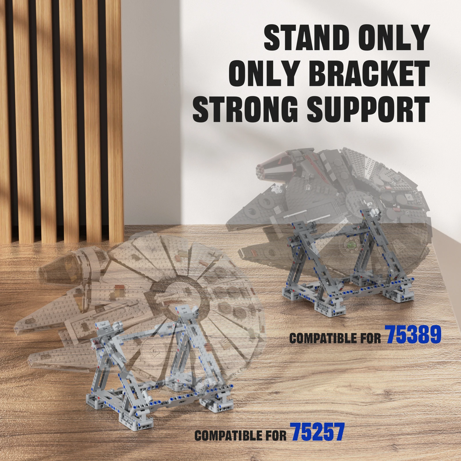 BuildMOC The Display Stand Building Bricks Kit for 75389&75257 Model,Space Ship Stand Toys Movie Fans Gifts (216 PCS)