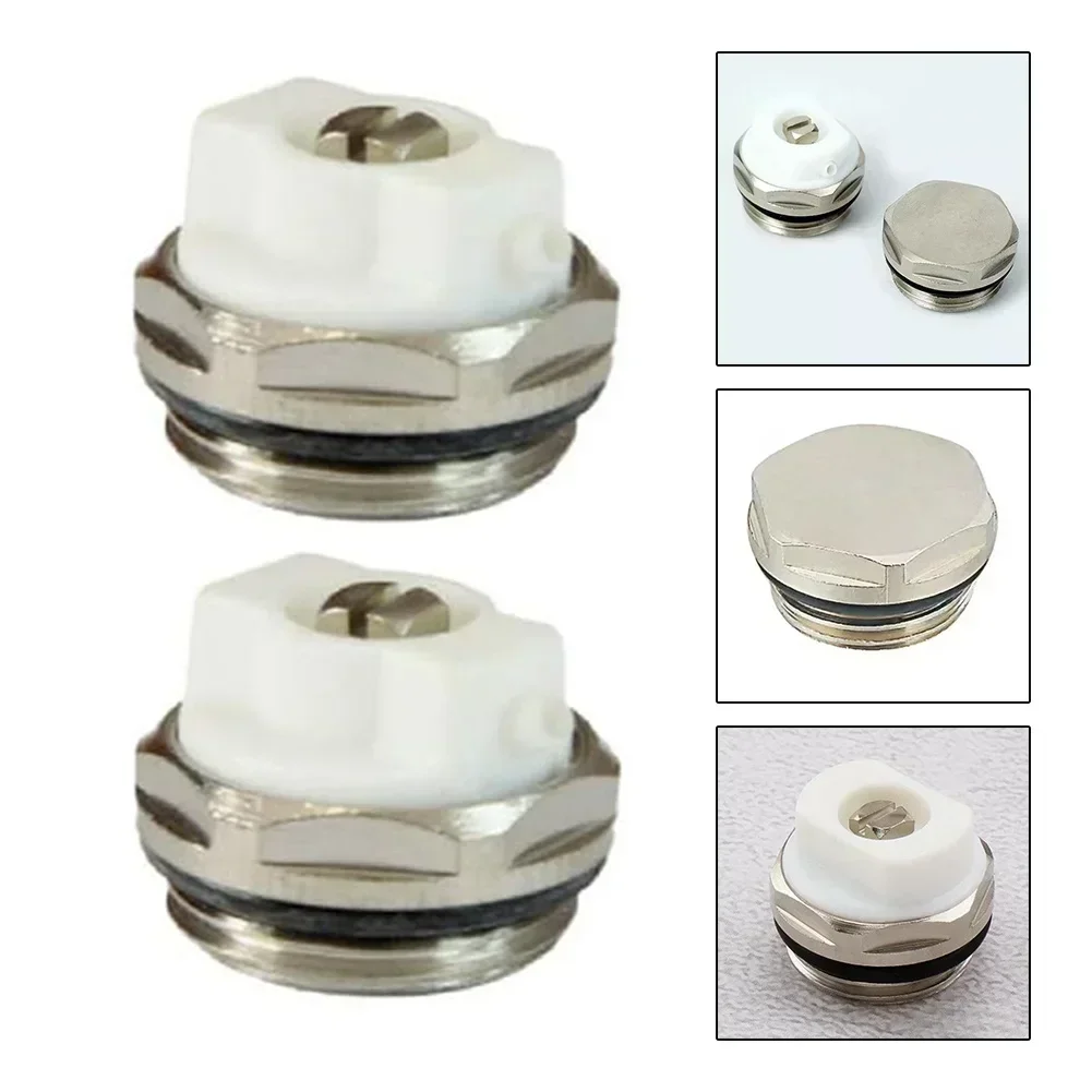 Chrome Finish Air Vent Radiator Valve Adjustable Discharge Nozzle Energy-saving Manual Directional Vent Reduce System Noise