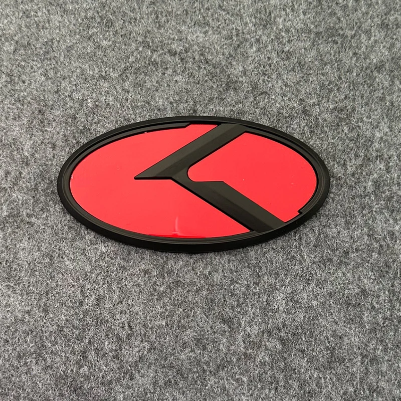 1pcs x 3D ABS K Logo Car Front Hood Rear Trunk Logo Emblem Badge Stickers for Kia Sportage Sorento Optima Forte Rio Stinger K5 view 3