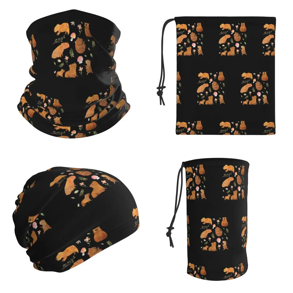 Capybara Is My Spirit Animal Bandana Neck Gaiter Printed Mask Scarf Multi-use Headband For Men Women Adult Breathable