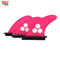 JNJ Future Fiberglass Pink Surfboard Fin Mf Medium And Large Thruster Template Mick Fanning