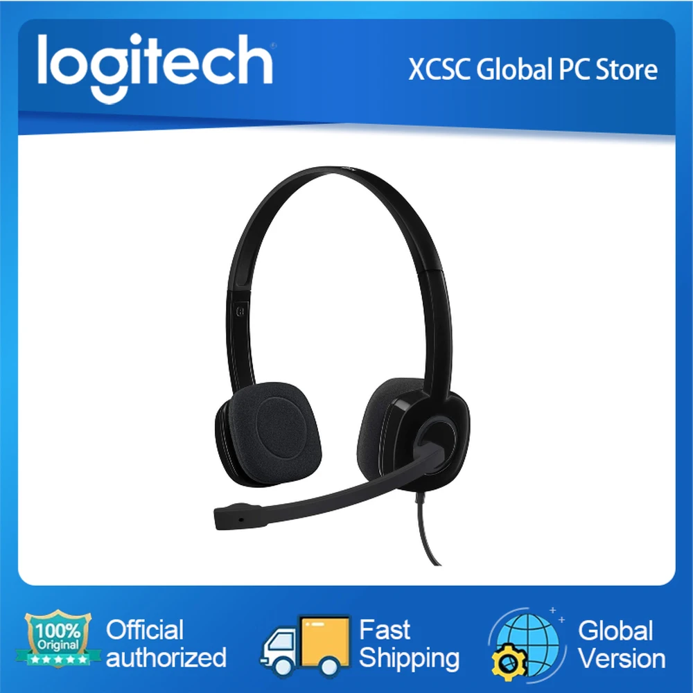 

New Logitech H151 3.5 mm Analog Stereo Headset with in-line controls and Boom Microphone