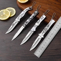 All steel folding knife - Fruit knife portable small knife - outdoor sharp high hardness mini open express special small knife