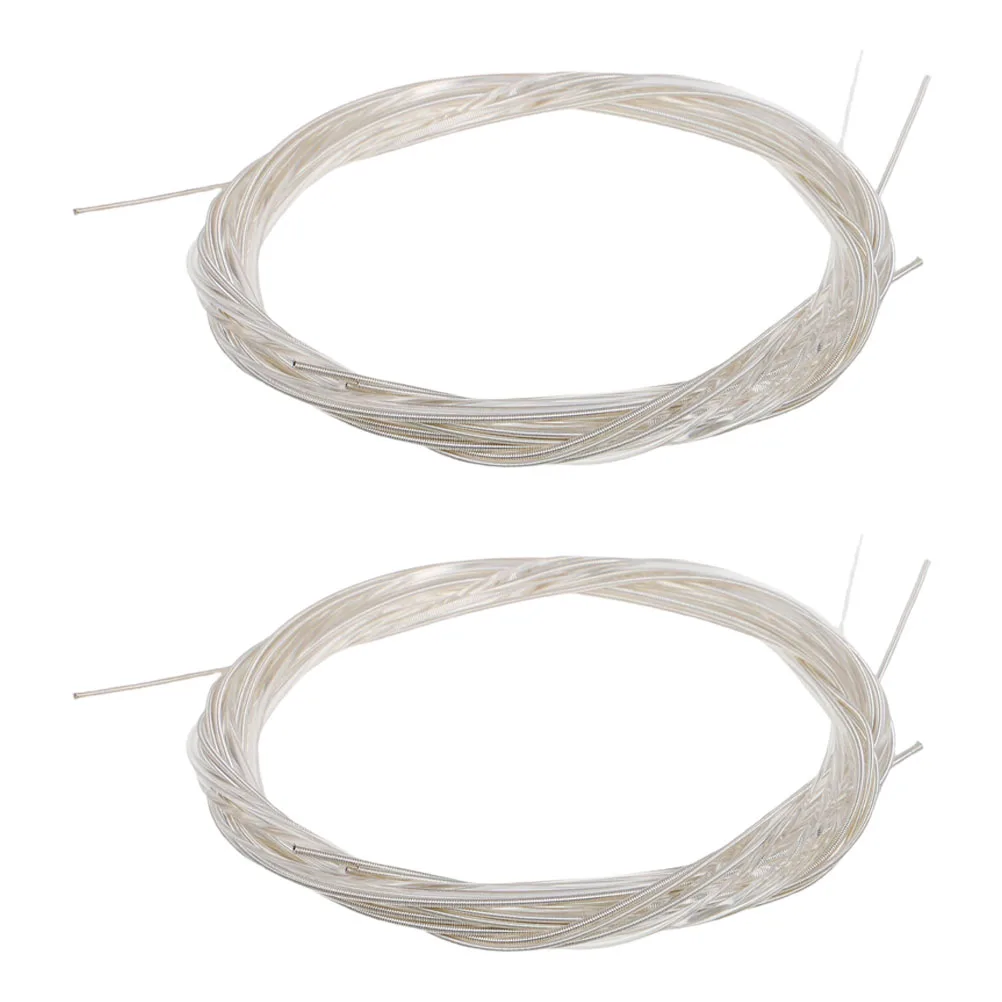 2 juegos de cuerdas de guitarra clásica, nailon plateado, tono claro y brillante, cuerdas de guitarra eléctrica de rendimiento profesional