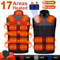 Men Motocycle Heating Vest 21 Areas Heated Vest New Electric Heated Jackets Winter USB Outdoor Cold-proof Warmth Heating Coat
