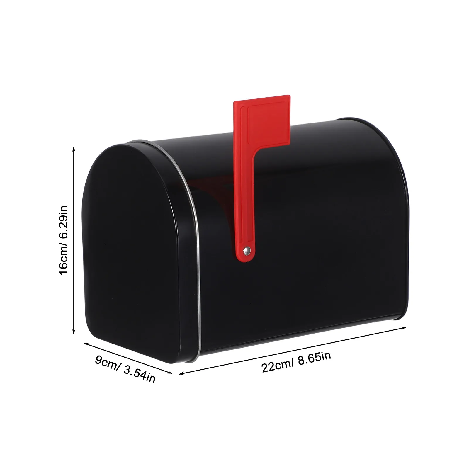 Black Mini Iron Mailbox Weatherproof Mounted Post Box for Outdoor Use Tiny Mailbox Decor Micro Landscape Lawn Villa Apartment