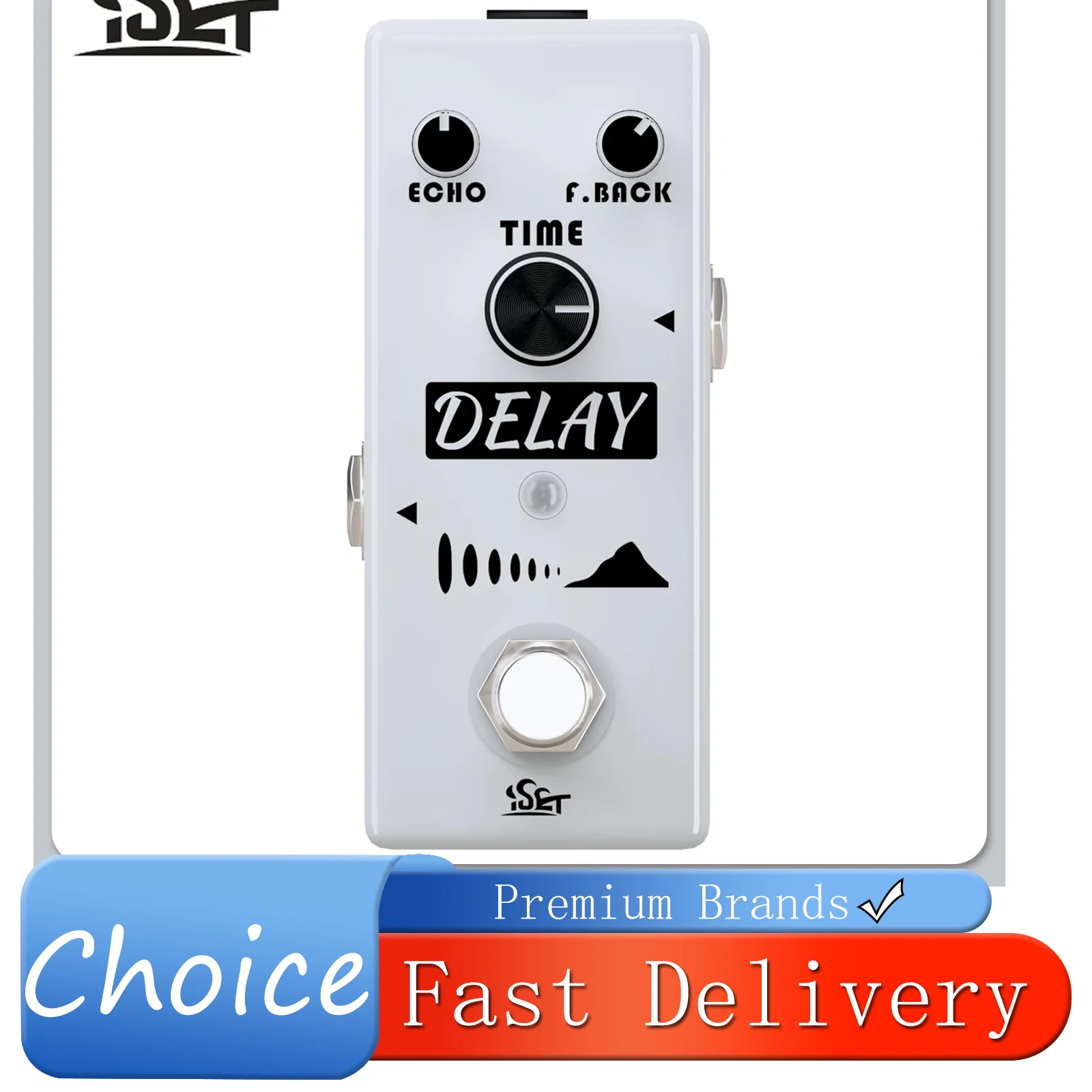 

ISET PD-6 Delay Guitar Effect Pedal Analog Mountain Delay Effect Mini True Bypass Pedal Electric Guitar Bass Accessories
