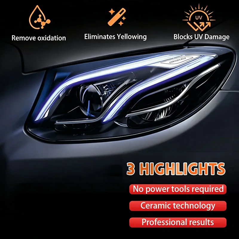 Car Headlight Restoration Polishing Kits Headlamp Repair Kits Car Light Polisher Cleaning Paste Car Paint Care Refurbish Agent