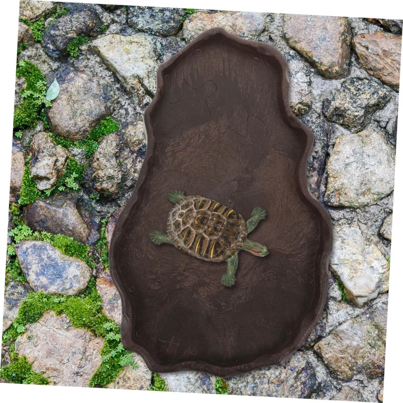 

Feeding basin for lizards, palace guards, snakes, and horned frogs, 2-piece set, cave climbing box for landscaping, water bowl