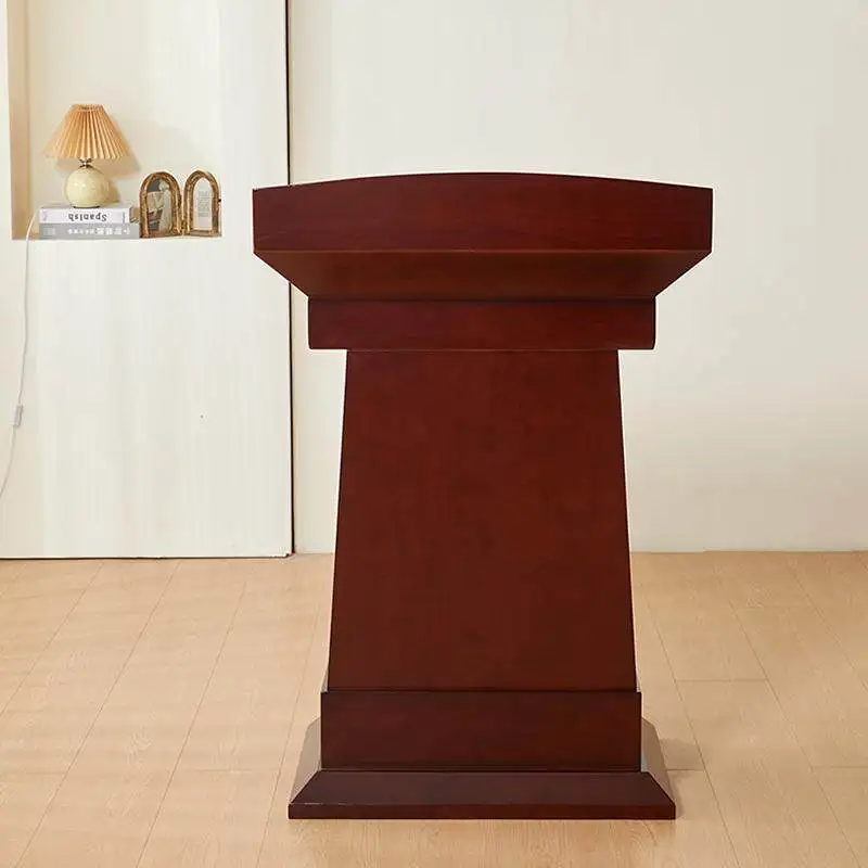 Light Luxury Solid Reception Desks Wood Enlarged Speaker Reception Desks Master Ceremonies Office Furniture Военное ДелоZY40JDT