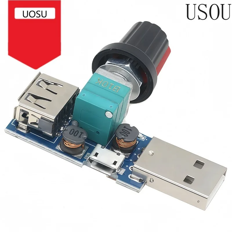 Mini USB Fan Governor Wind Speed Controller DC 5V Air Volume Regulator Cooling Mute Multi Function Fan Speed Switch Module