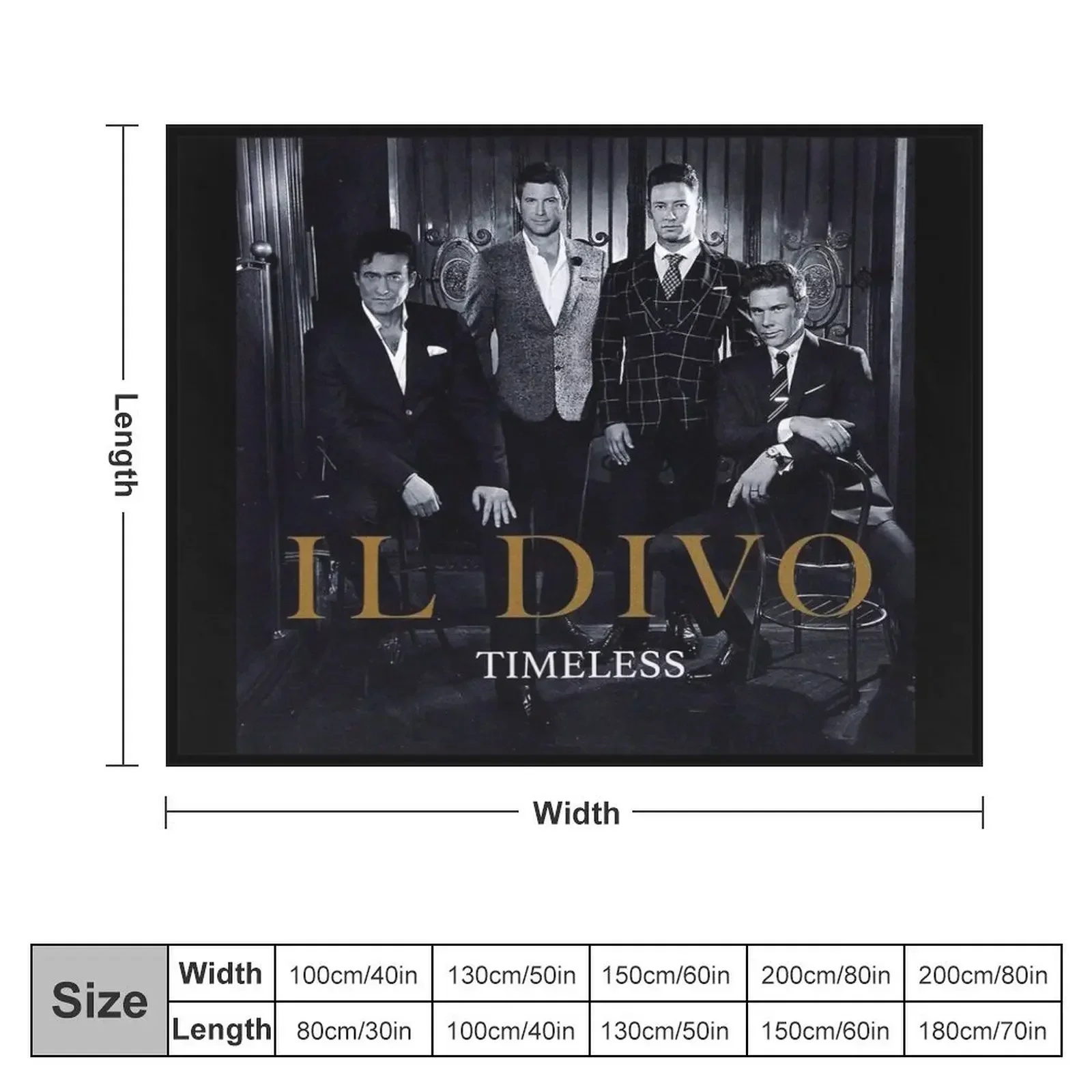 Timeless by Il Divo Classic Music Throw Blanket bed plaid christmas gifts Blankets