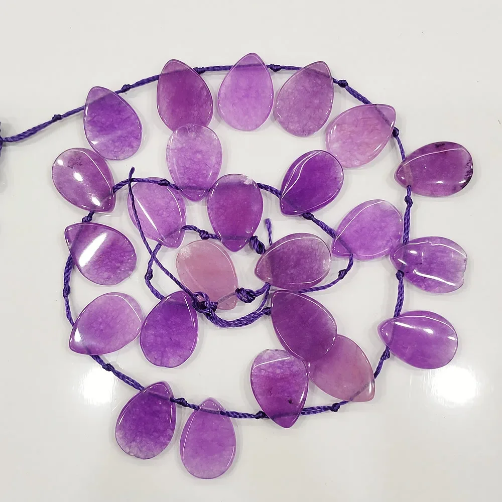 Natural Original Stone Agates Beaded Charms Women Jewelry Making Drop-shaped Loose Beads for DIY Bracelet Necklace Accessories