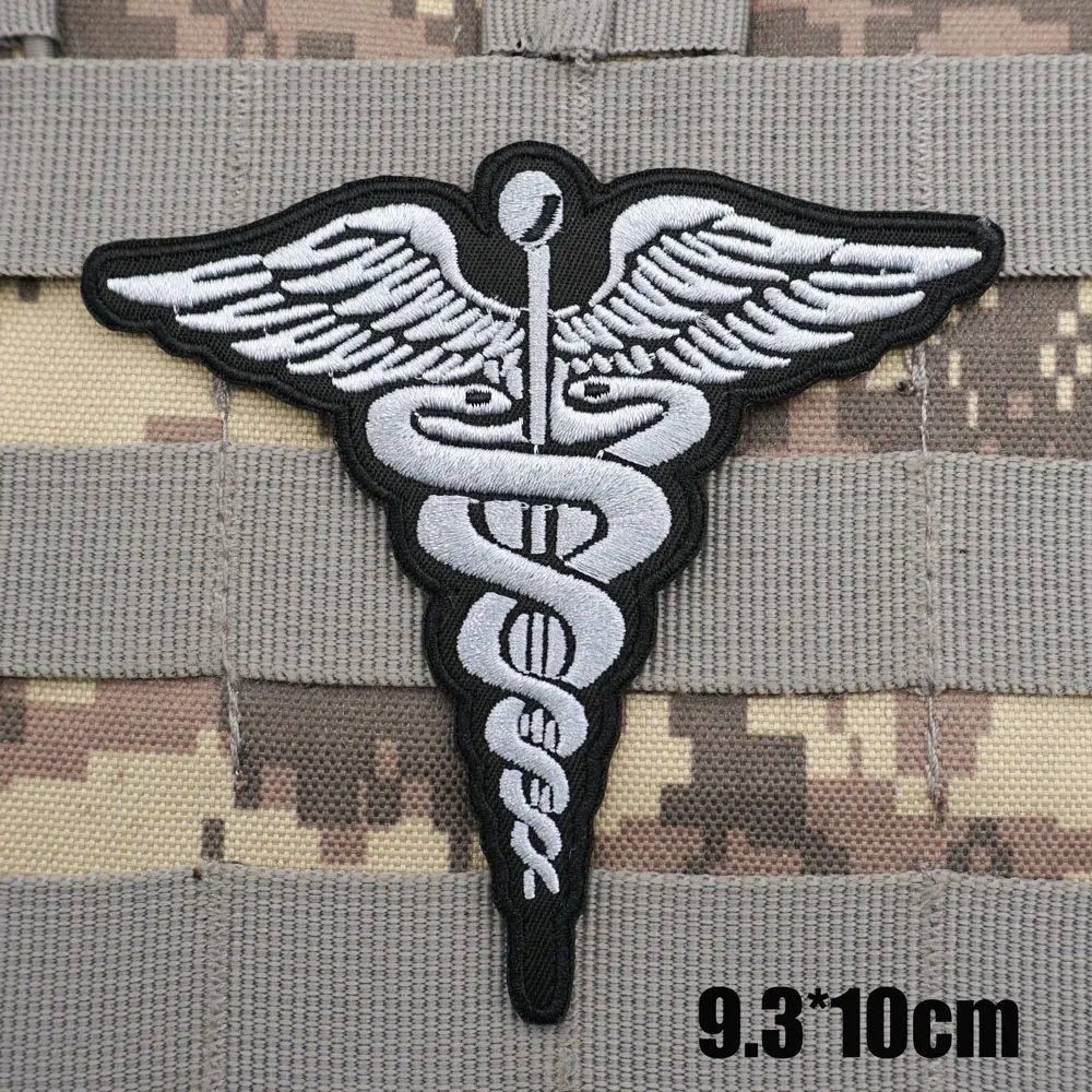 Medical Mark Military Tactical Embroidered Patches Armband Backpack Badge with Hook Backing for clothing