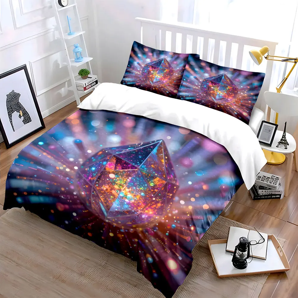 Crystal Ornament Set Decoration Multiple sizes kid's and adults' bedroom Exquisite 3PC bedding set, gift