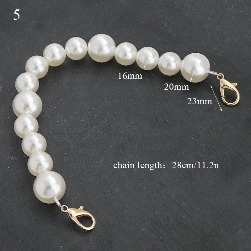 Imitation Pearl Bag Strap Beaded Design Bag Handle Belt Women Handbag Handles Replacement Handbags Strap Accessories