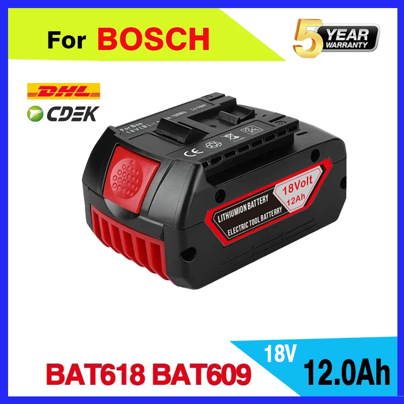 New Original packaging For BOSCH Authentic 18V 10Ah LITHIUM-ION BATTERY GBA  Professional GBA GSR GSB BAT618 BAT609 w/Fuel Guage