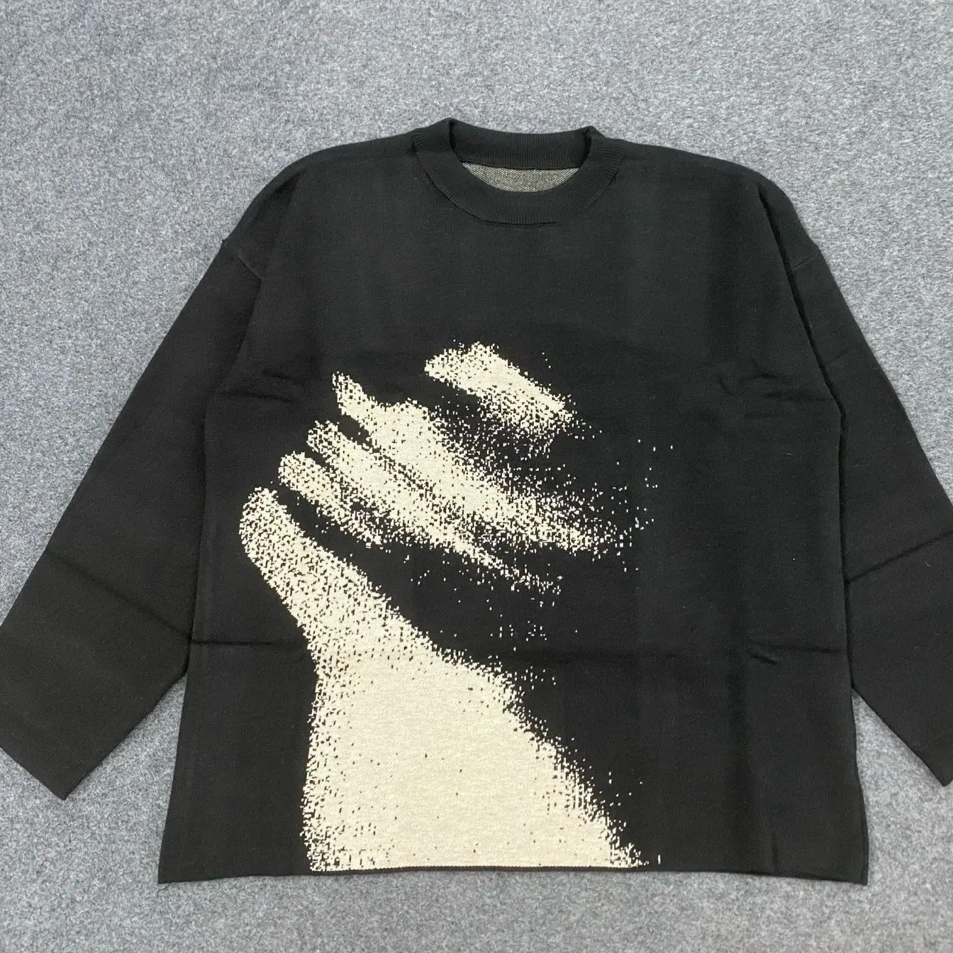 Neuer Herbst- und Winter-Y2K-Unisex-Pullover, einfach und vielseitig für den täglichen Gebrauch, schwarzer Strickpullover kann draußen getragen werden