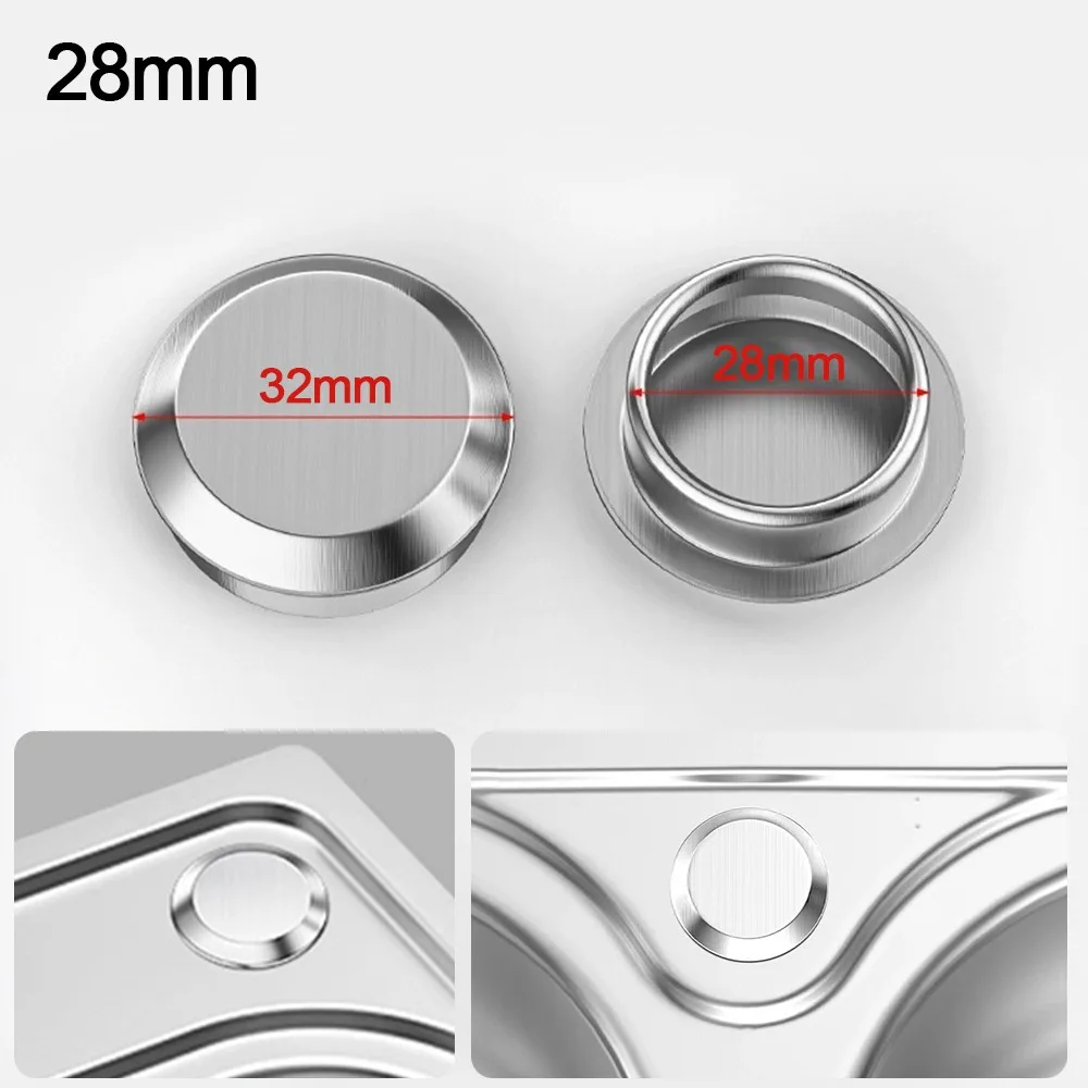 

Kitchen Accessories Stainless Steel Sink Plug Anti-leakage Silver Water Stopper Faucet Hole Cover Bathroom