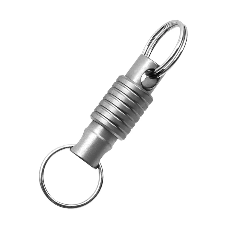 Titanium Alloy Keychain Keychain Spring Lock Car Mini Universal Rotating Ring Buckle Two-Way Key Accessories