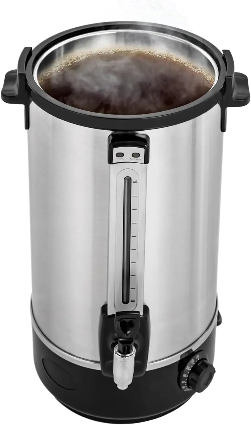 

120 Cup Coffee Maker, Percolator Coffee Pot Electric, Hot Water Dispenser, 20L Commercial Coffee Maker for Boiling Water, Brewin