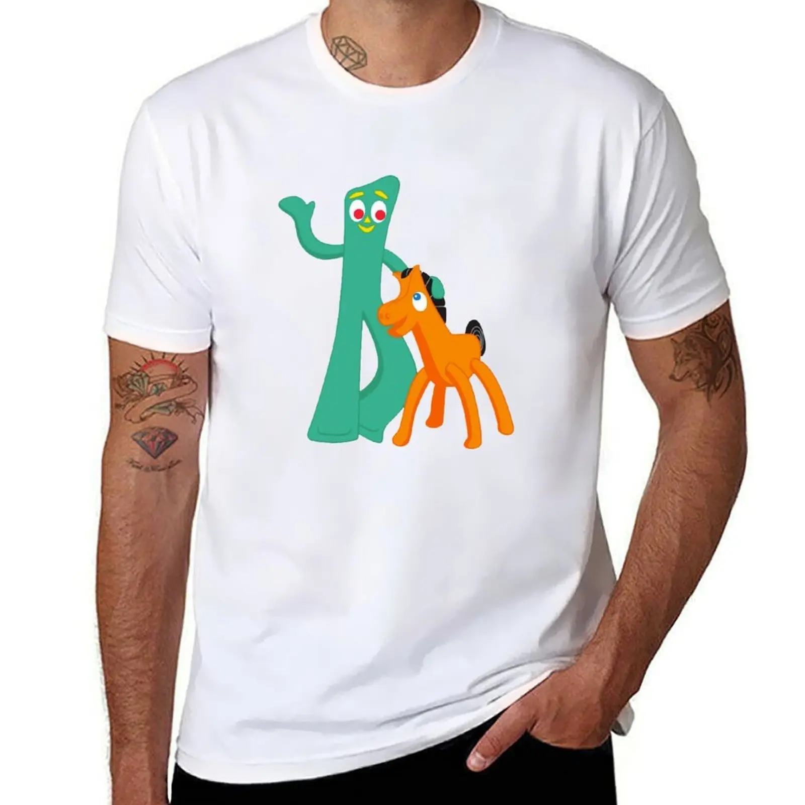 

Gumby and pokey T-Shirt men t shirt cotton 100% t shirt men 100% cotton luxury brand T-Shirt