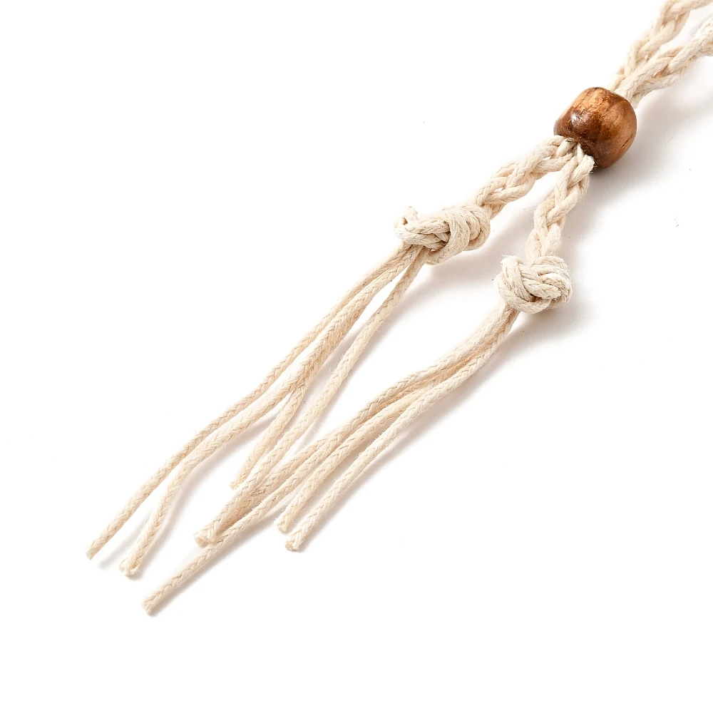 10 Stück geflochtene Wachsschnur für Makramee-Beutel, Halskettenherstellung, verstellbare Holzperlen, mehrfarbig, für austauschbaren Steinschmuck – Detail 2