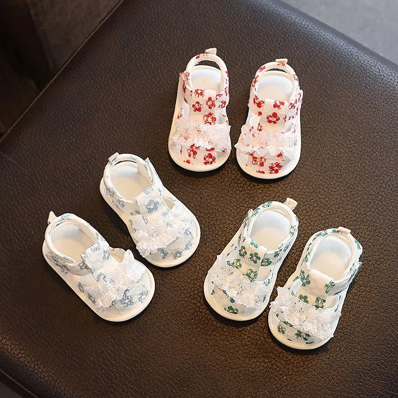 Sandalias Baby Items Soft Sole Baby Shoe 2023 SummerNew Baby Sandals Newborn Walking Shoe Girl Shoe Cute Cloth Shoe Zapatos Bebe