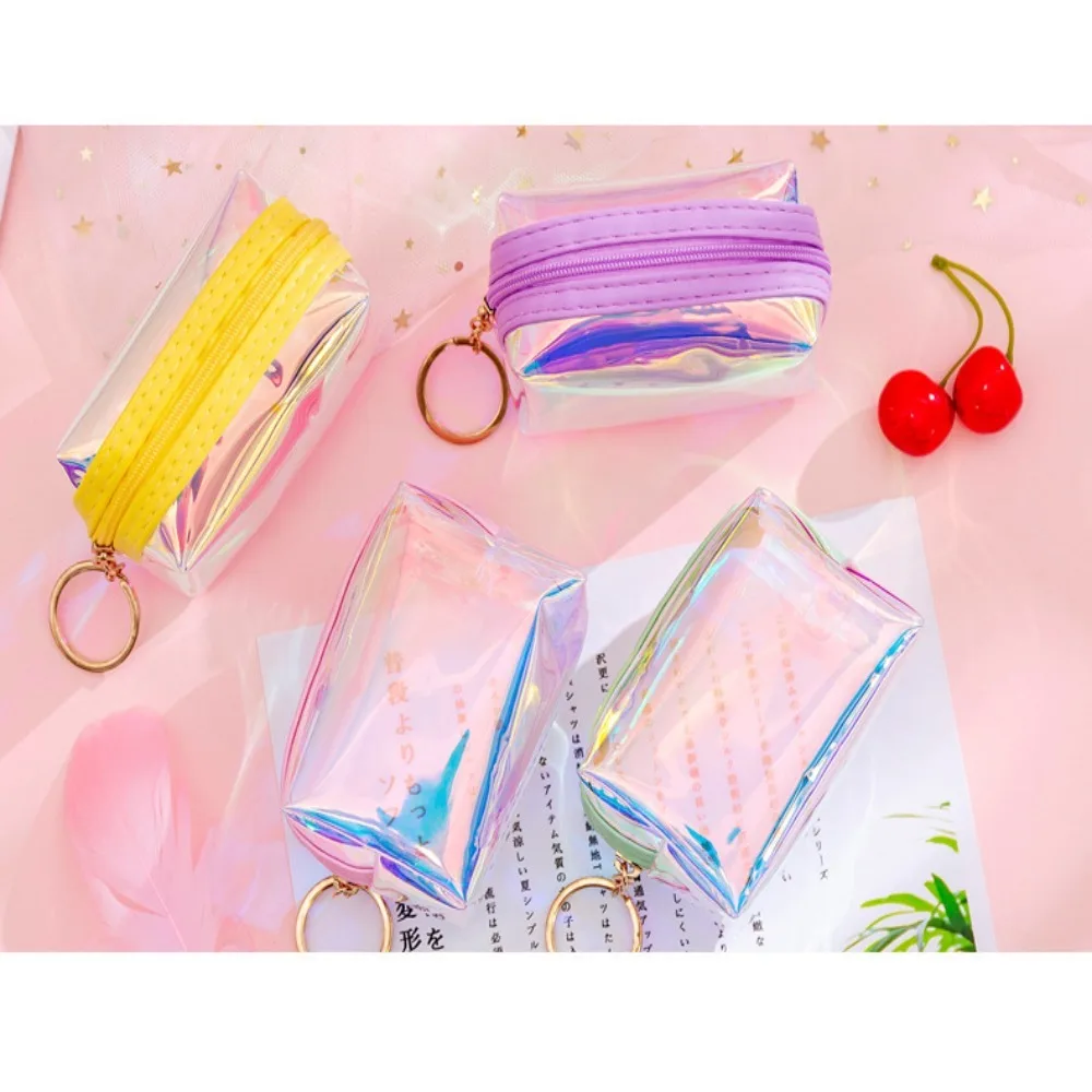 

Durable Transparent Laser Cosmetic Bag Large Capacity PVC Women Makeup Case Lady Make Up Pouch