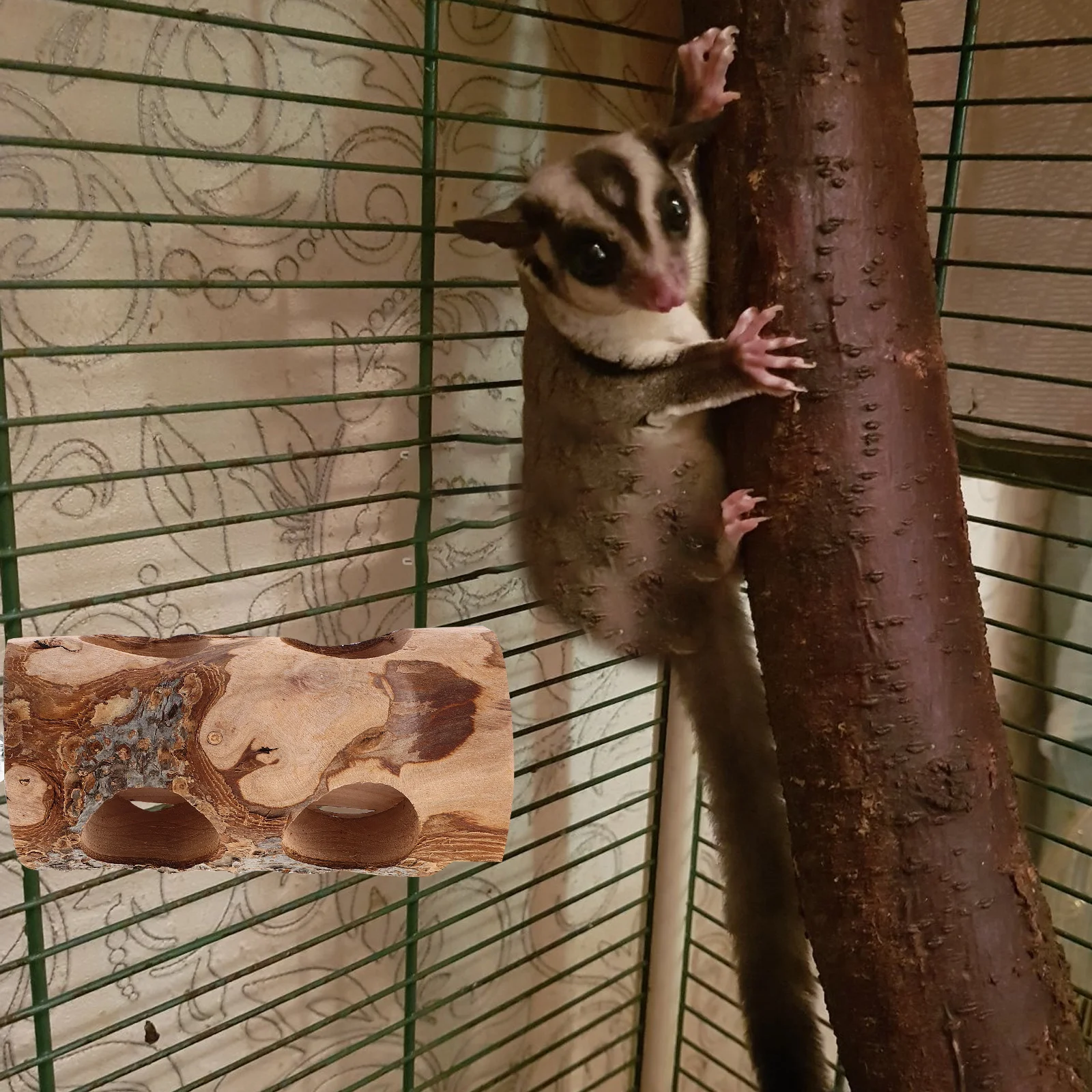 

Natural Wood Small Animals Molar Stick Hamster Guinea Pig Platform Chewing Playthings Parrots Chewing Biting Pet Accessories