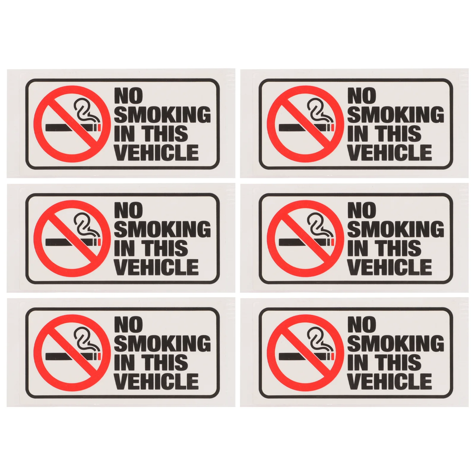 

No Smoking Sticker Sign for Car Decal Warning Vehicle Label This Labels Stickers