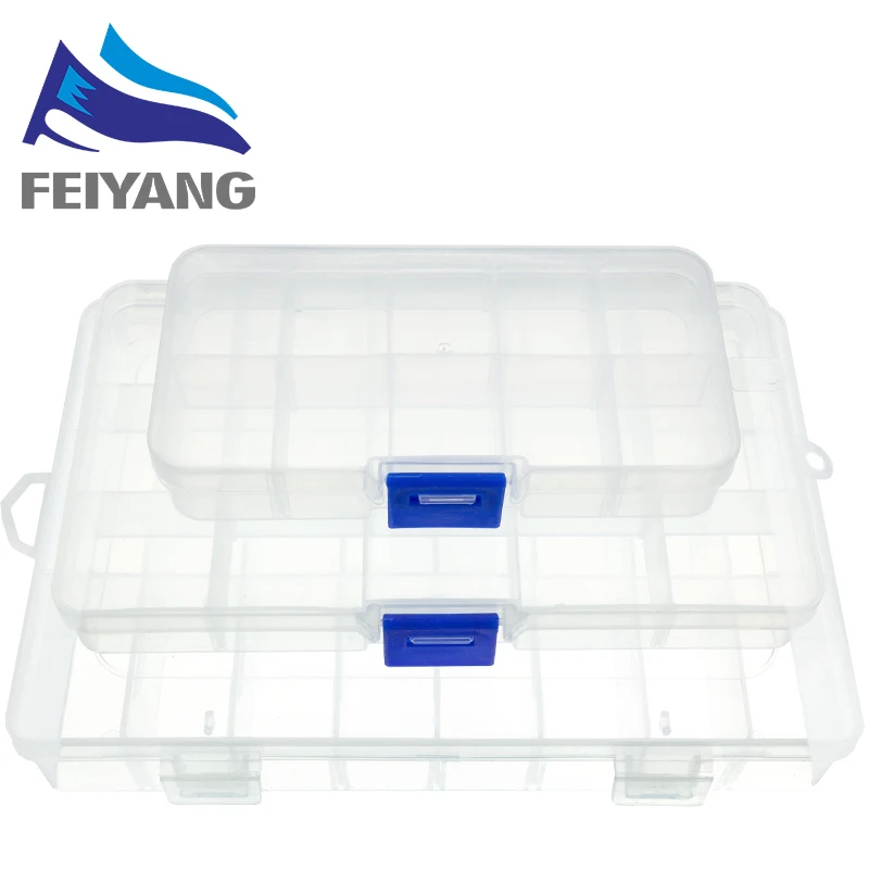 10 Grid can be remov transparent plastic small box kit storage box jewelry jewelry box electronic components parts finishing box