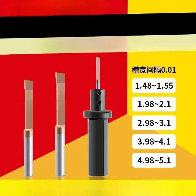 

CNC keyway insertion tool CNC lathe DM series milling machine tool rod alloy inner hole broach K1.98-2.1mm H3.7-15L-50 1PC