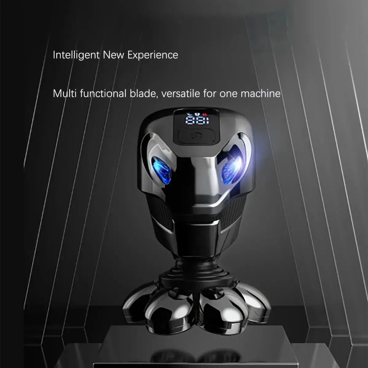 Men's Seven-Head Electric Shavers - Floating Multifunctional Beard Trimmer with USB Charging and LED Light