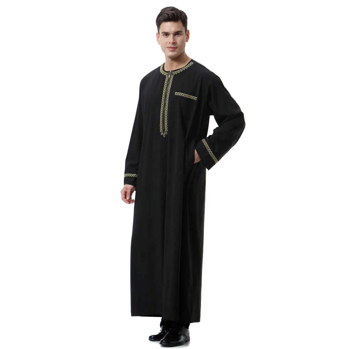 Robe Abaya pour hommes, tenue musulmane, Pakistan, Arabie Saoudite, Kaftan, Oman, Qamis